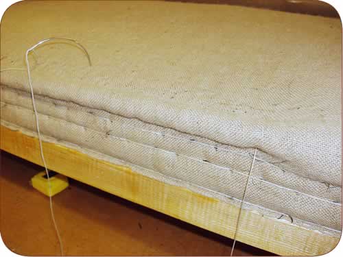 Seat stitched